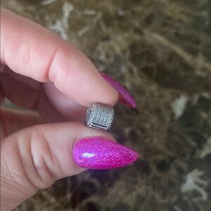 Pandora rhinestone silver charm clip